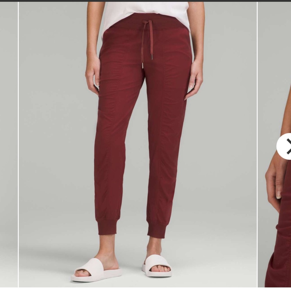 Lululemon Dance Studio Mid Rise Joggers Red Merlot 27in 0